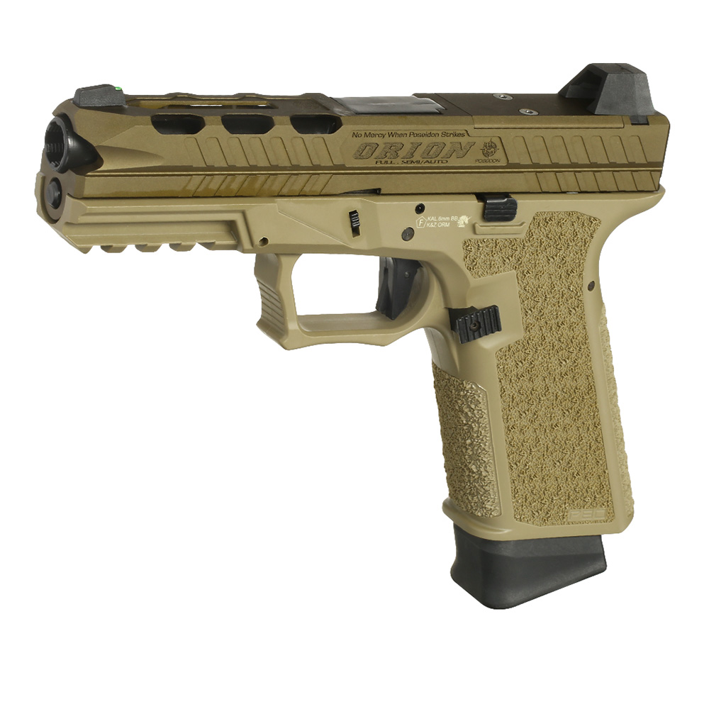 Poseidon Orion No. 2 Combat mit Metallschlitten GBB 6mm BB Tan