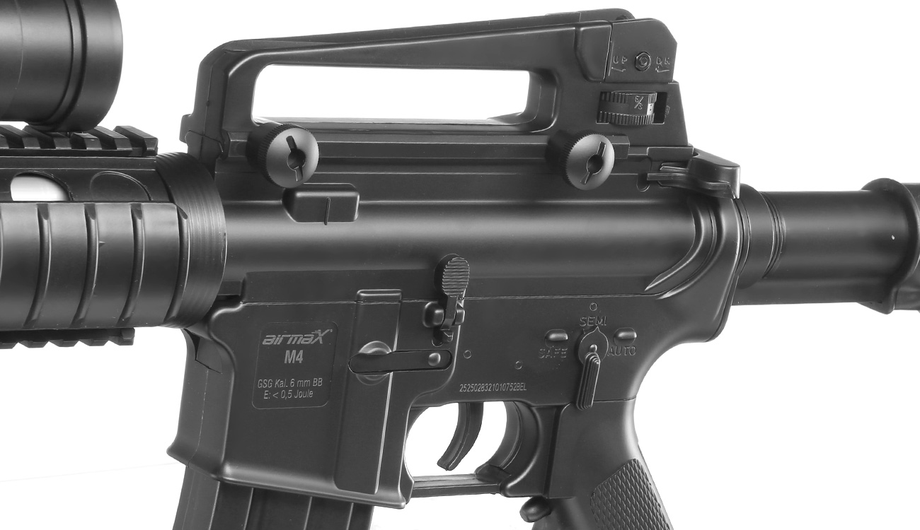 airmaX M4 Sport Series Komplettset Airsoft AEG 6mm BB schwarz Bild 7