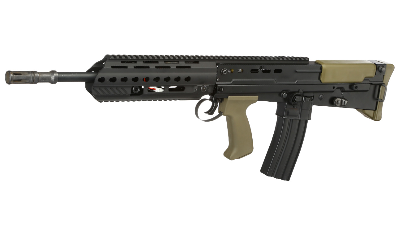 ICS / Angry Gun Customs L85 A3 Vollmetall S-AEG 6mm BB schwarz / oliv