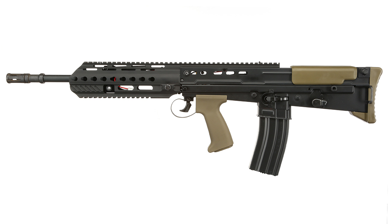 ICS / Angry Gun Customs L85 A3 Vollmetall S-AEG 6mm BB schwarz / oliv Bild 1