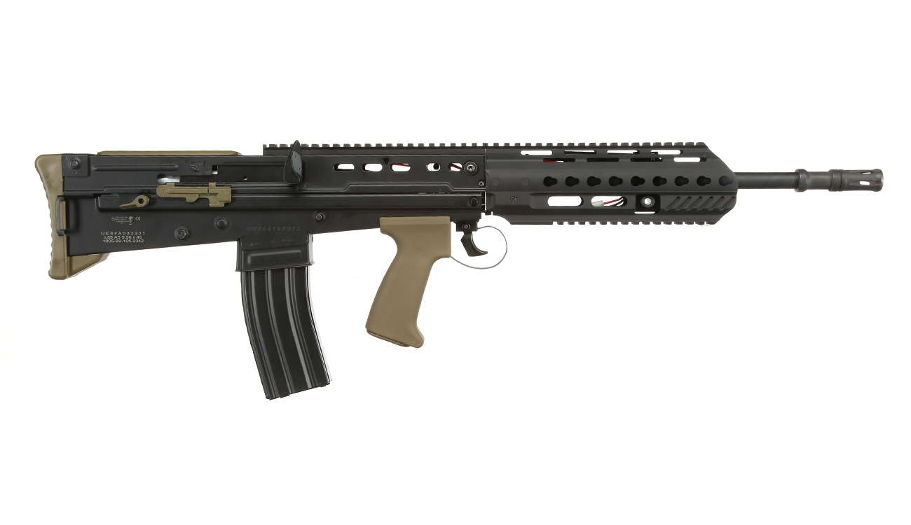 ICS / Angry Gun Customs L85 A3 Vollmetall S-AEG 6mm BB schwarz / oliv Bild 2