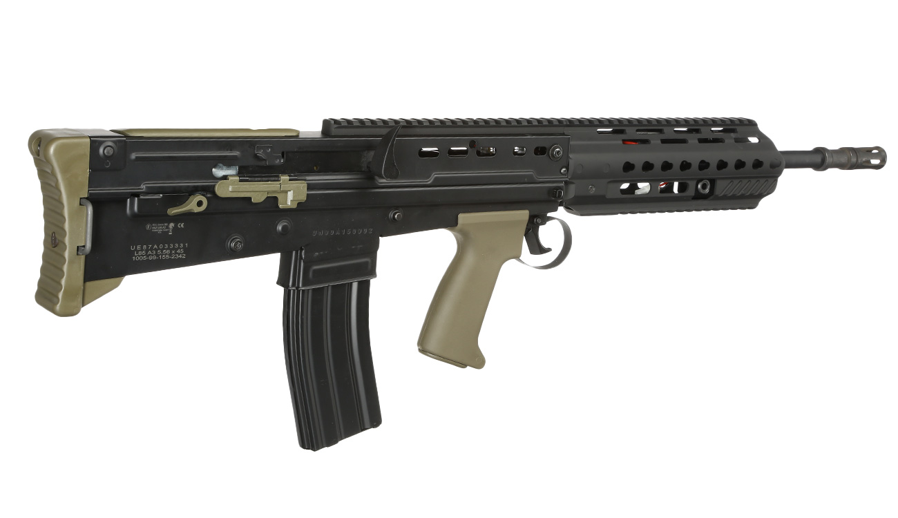 ICS / Angry Gun Customs L85 A3 Vollmetall S-AEG 6mm BB schwarz / oliv Bild 1