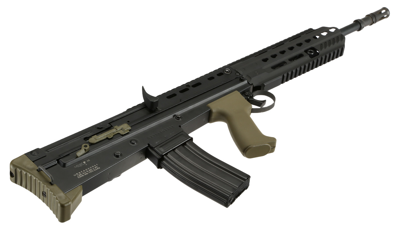 ICS / Angry Gun Customs L85 A3 Vollmetall S-AEG 6mm BB schwarz / oliv Bild 1