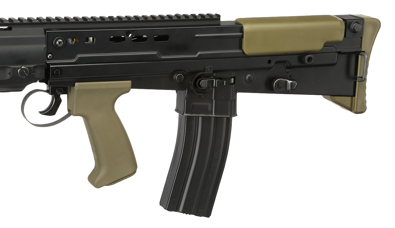 ICS / Angry Gun Customs L85 A3 Vollmetall S-AEG 6mm BB schwarz / oliv Bild 1