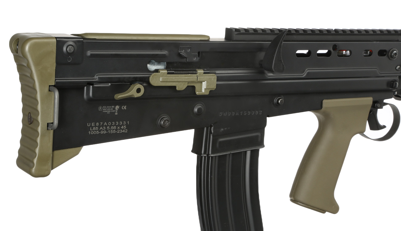 ICS / Angry Gun Customs L85 A3 Vollmetall S-AEG 6mm BB schwarz / oliv Bild 1