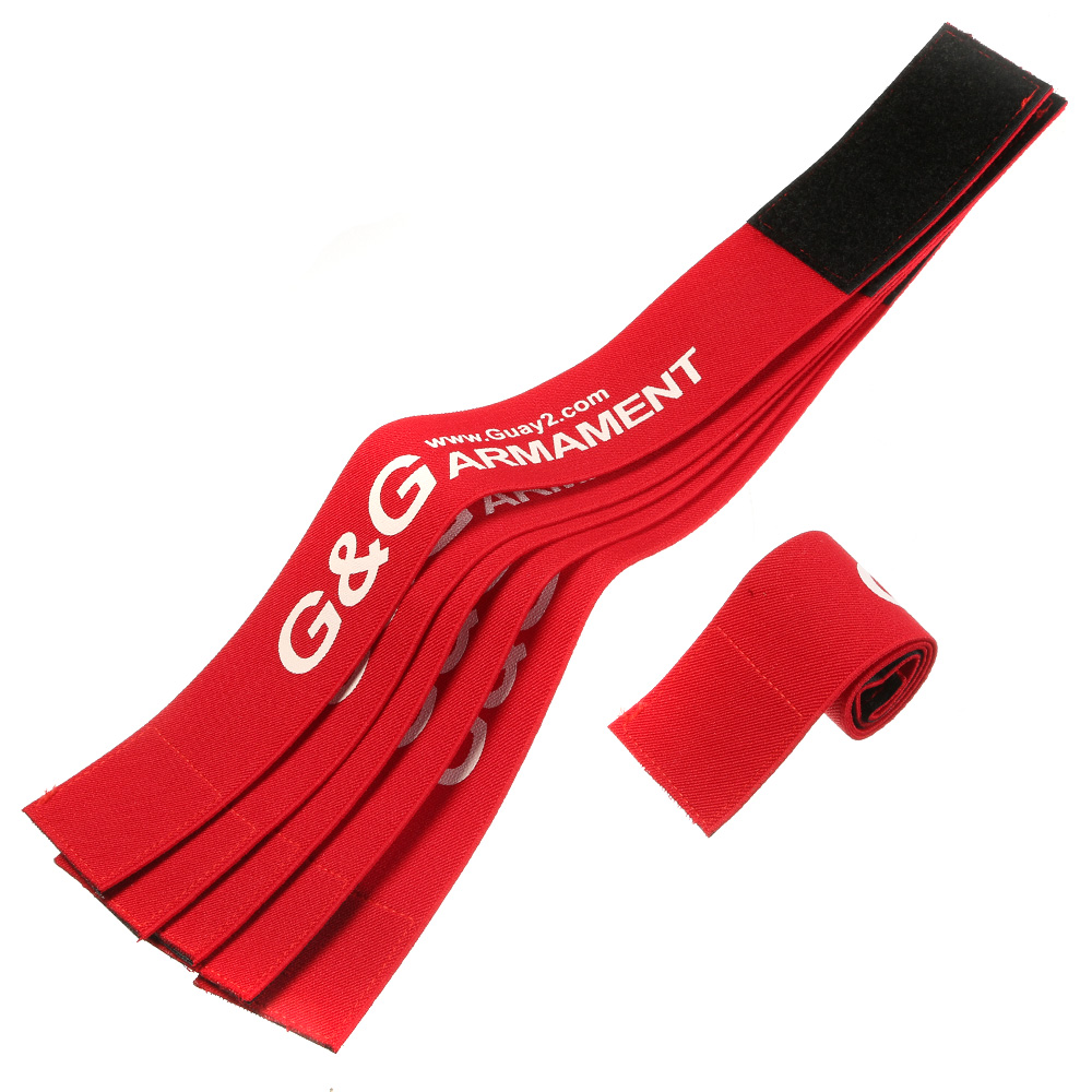 G&G Team Armband mit Klettverschluss dehnbar rot - 6er Teams Packung Bild 4