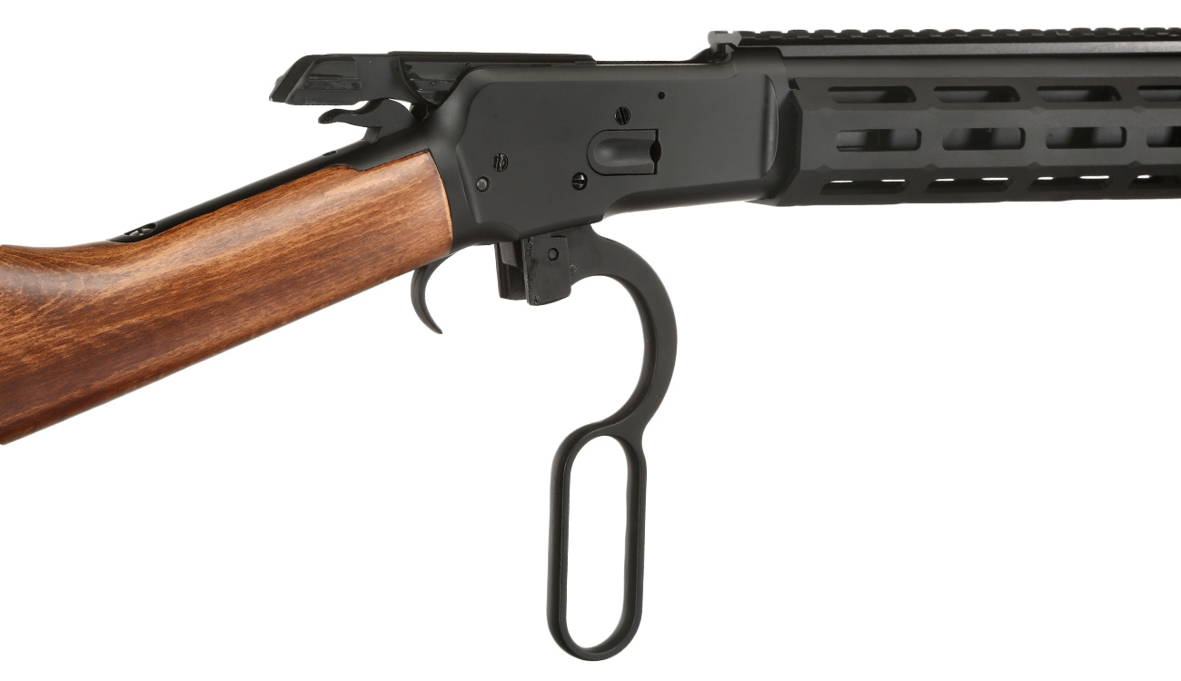 A&K M1892R LOCK Unterhebelrepetiergewehr Gas-Bolt-Action 6mm BB schwarz - Echtholz Version Bild 9