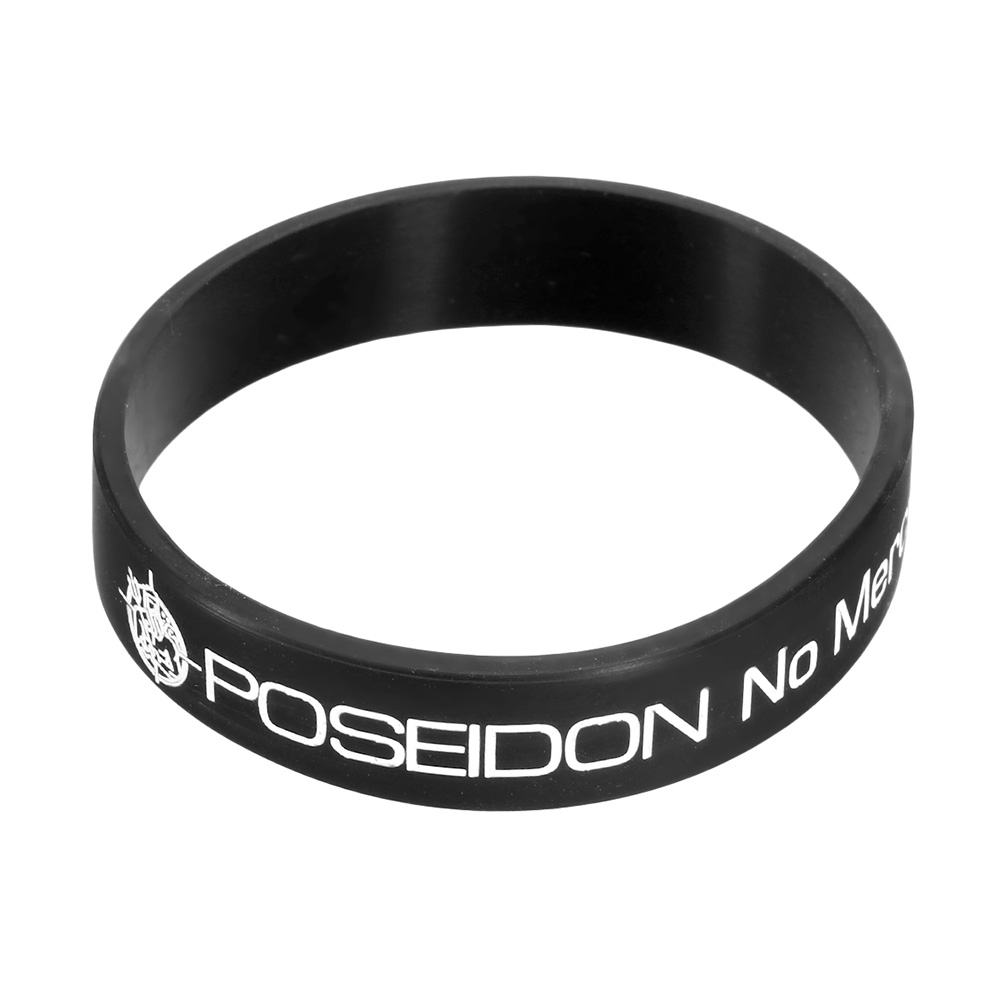 Poseidon Silikonarmband - No Mercy - schwarz