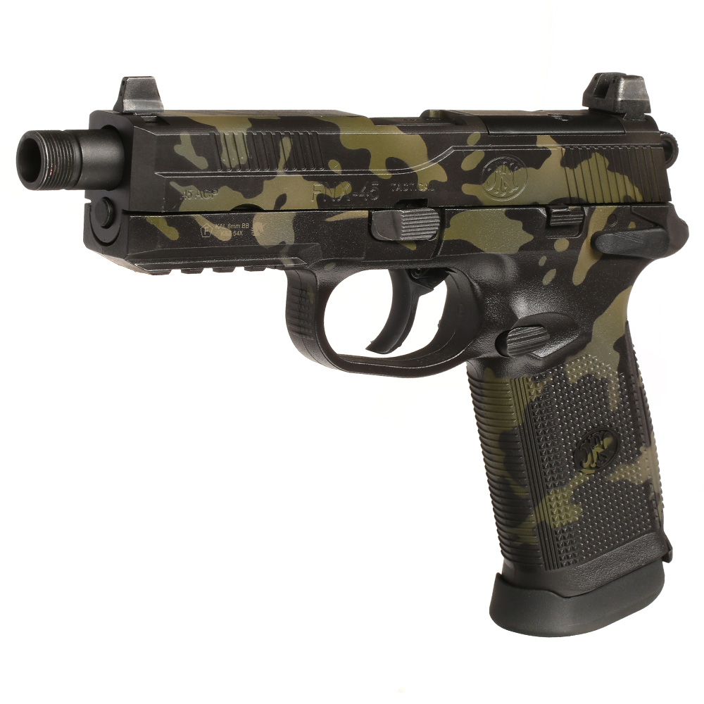 VFC FN Herstal FNX-45 Tactical mit Metallschlitten GBB 6mm BB Multicam Black - Black Sheep Arms Custom Cerakote