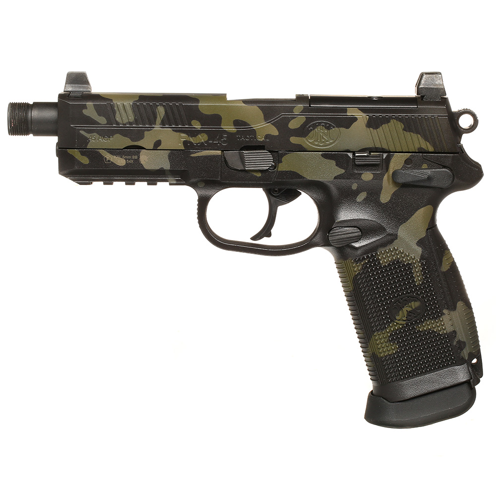 VFC FN Herstal FNX-45 Tactical mit Metallschlitten GBB 6mm BB Multicam Black - Black Sheep Arms Custom Cerakote Bild 1
