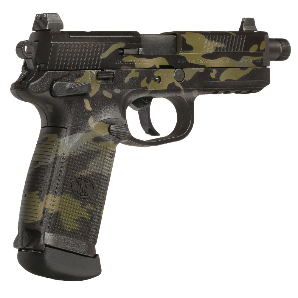 VFC FN Herstal FNX-45 Tactical mit Metallschlitten GBB 6mm BB Multicam Black - Black Sheep Arms Custom Cerakote Bild 4