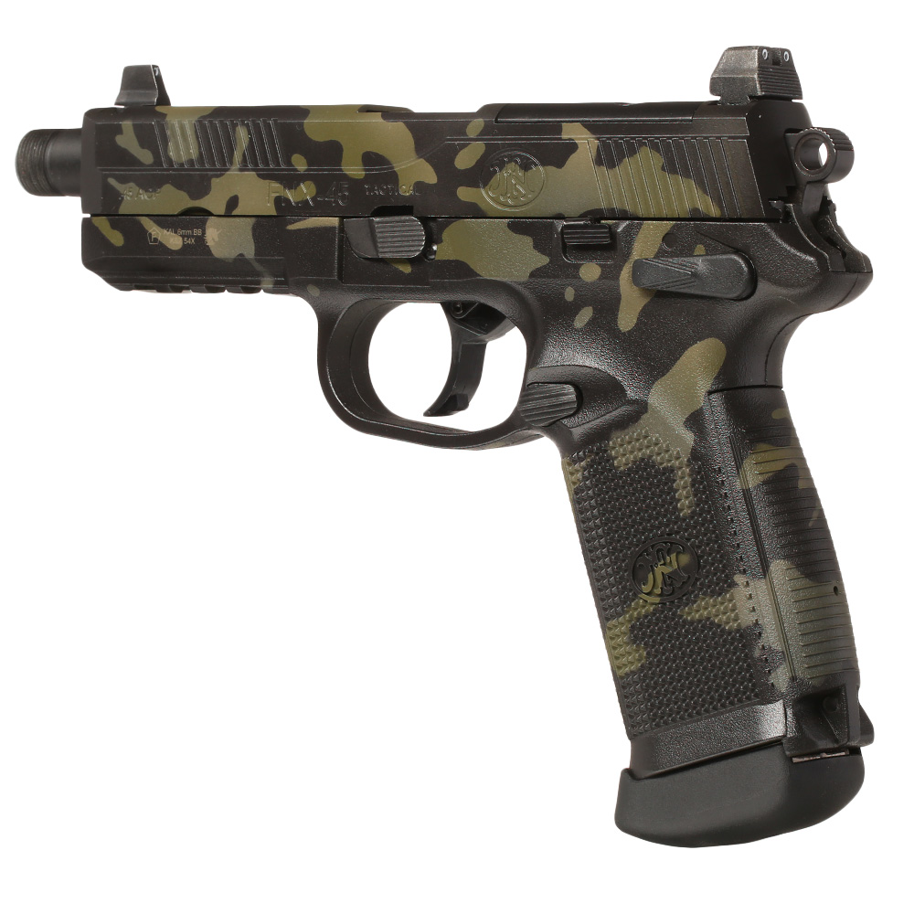 VFC FN Herstal FNX-45 Tactical mit Metallschlitten GBB 6mm BB Multicam Black - Black Sheep Arms Custom Cerakote Bild 8