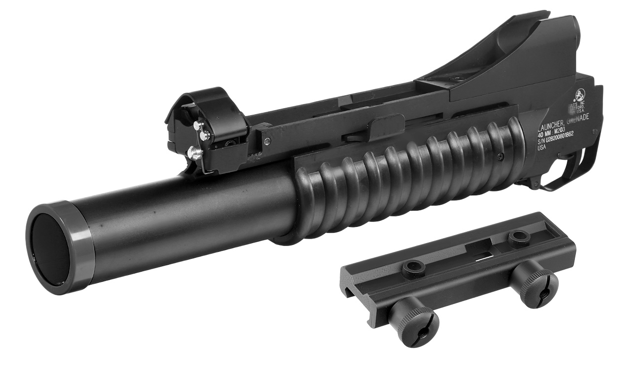 Cybergun Colt M203 40mm Granatwerfer Vollmetall-Version (3in1) schwarz - Long Version