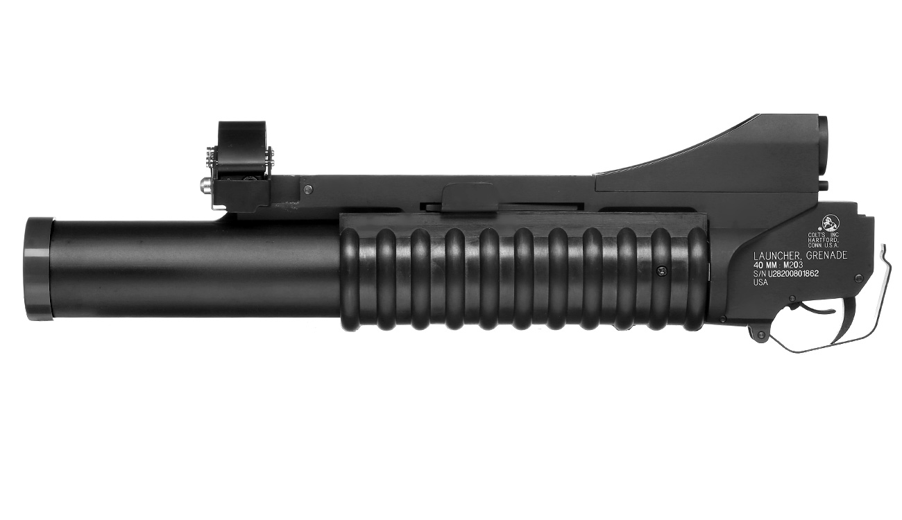 Cybergun Colt M203 40mm Granatwerfer Vollmetall-Version (3in1) schwarz - Long Version Bild 1