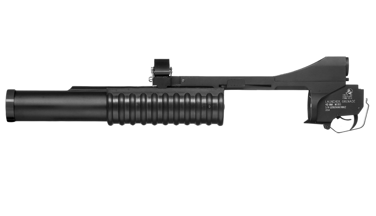 Cybergun Colt M203 40mm Granatwerfer Vollmetall-Version (3in1) schwarz - Long Version Bild 2