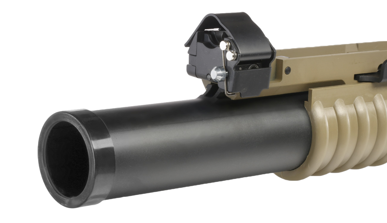 Cybergun Colt M203 40mm Granatwerfer Vollmetall-Version (3in1) Dark Earth - Long Version Bild 5