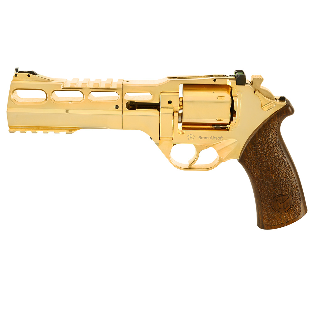 BO Manufacture Chiappa Charging Rhino 60DS Revolver Vollmetall CO2 6mm BB Goldchrome-Edition Bild 1