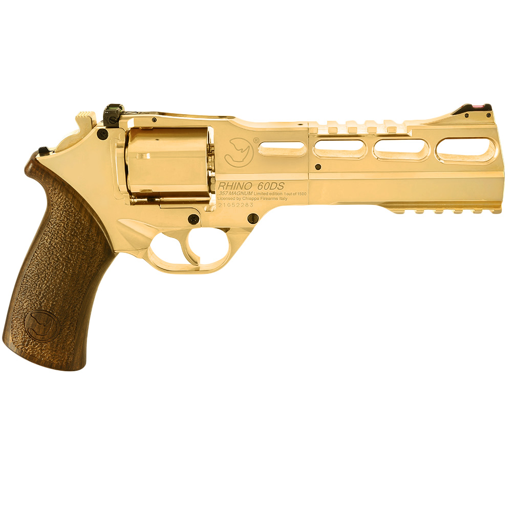 BO Manufacture Chiappa Charging Rhino 60DS Revolver Vollmetall CO2 6mm BB Goldchrome-Edition Bild 2