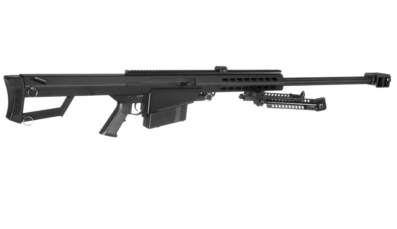 Snow Wolf Barrett M82A1 Vollmetall Bolt-Action Snipergewehr Springer 6mm BB schwarz Bild 3