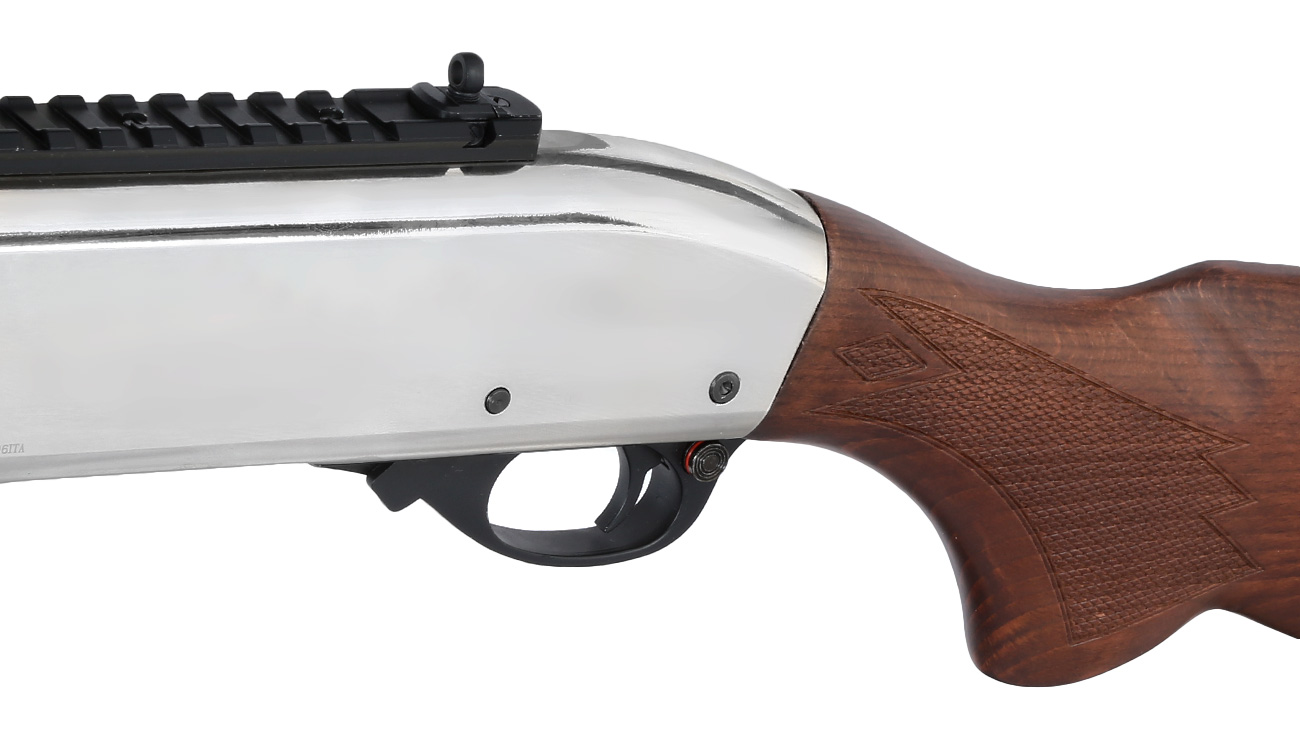 Golden Eagle M8870 Vollmetall Pump Action Gas Shotgun 6mm BB Chrome-Finish Echtholz-Version Bild 7