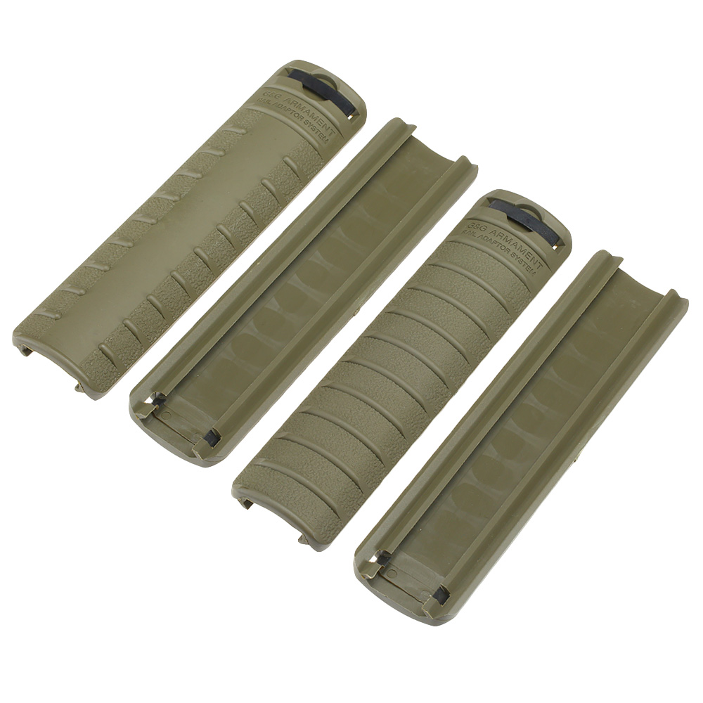 G&G Handguard Panel Style Rail Covers 156 mm 4er Set - oliv Bild 1