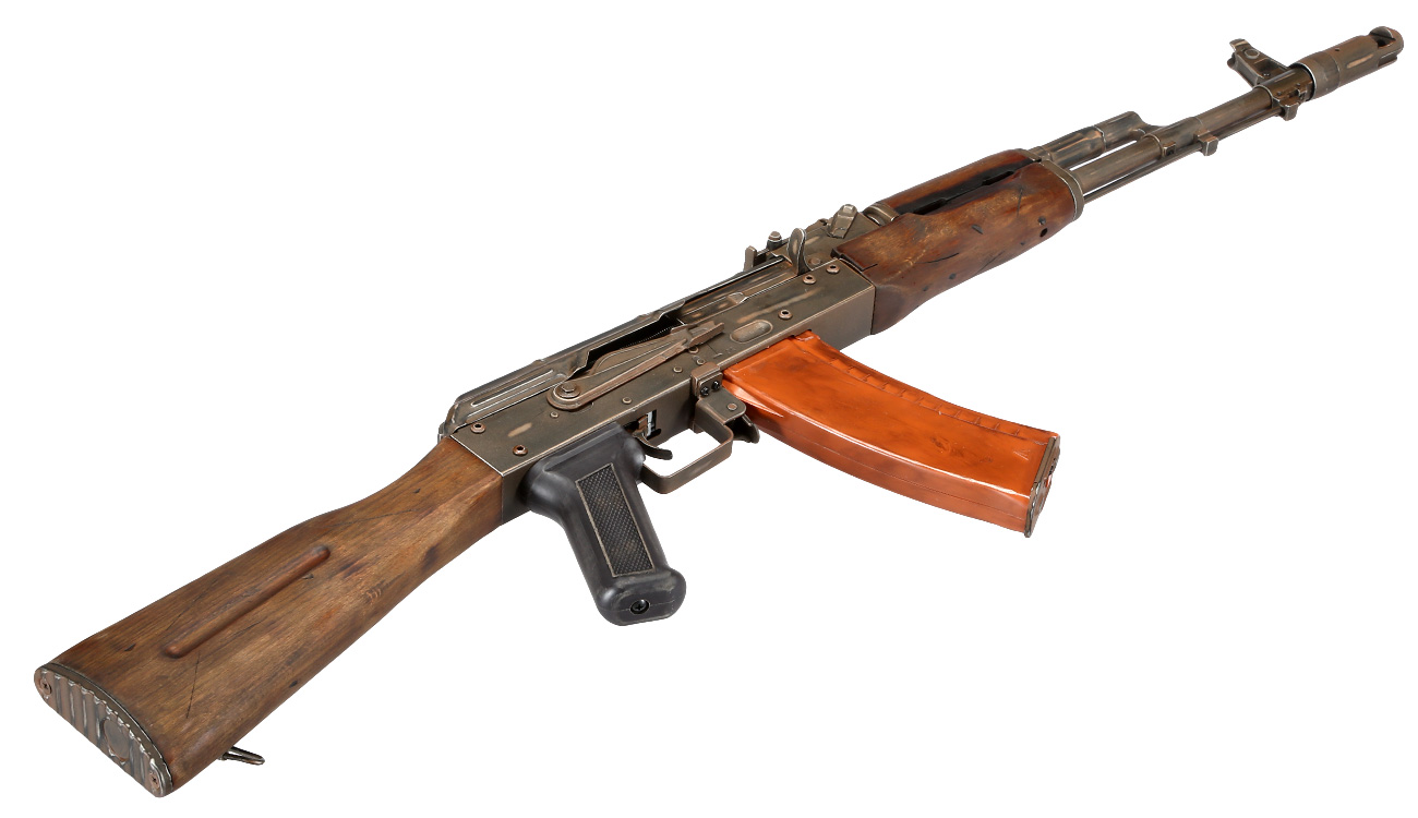 APS AK-74 Vollmetall Echtholz BlowBack S-AEG 6mm BB schwarz - Battle Worn Edition Bild 1