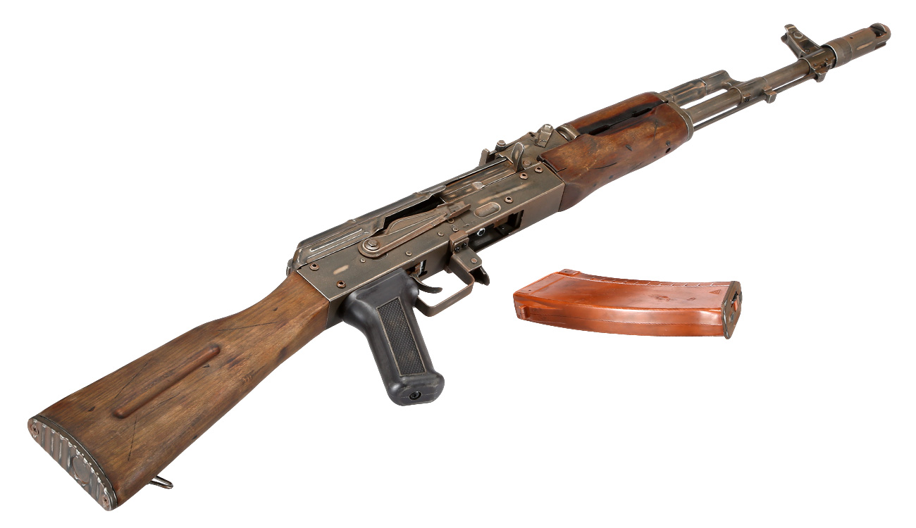 APS AK-74 Vollmetall Echtholz BlowBack S-AEG 6mm BB schwarz - Battle Worn Edition Bild 5