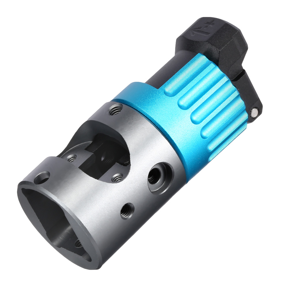 TTI Airsoft CNC Aluminium Hop-Up Chamber f. Wei-ETech Galaxy 1911 GBB Serie blau Bild 1