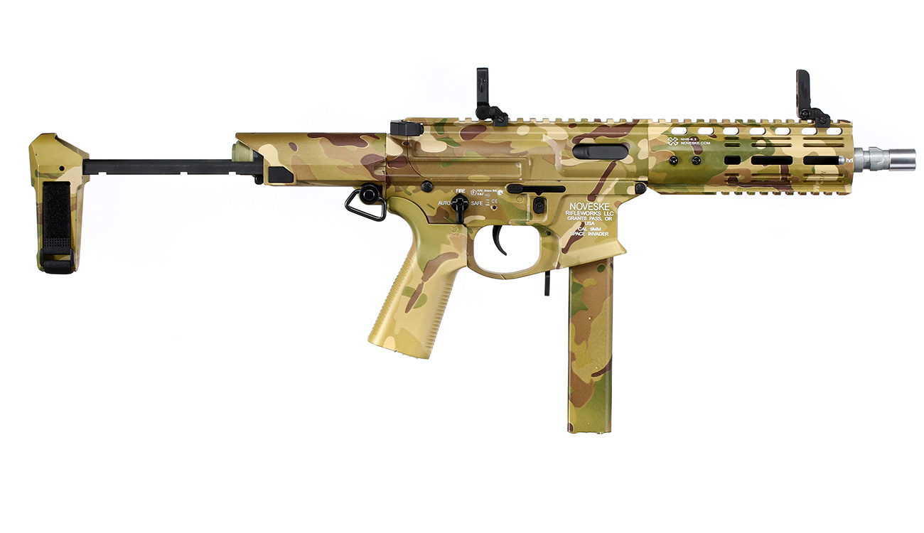 APS / EMG Noveske Space Invader 9mm Gen. 4 eSilver Edge SDU-MosFet 2.0 Vollmetall S-AEG 6mm BB Multicam Bild 2