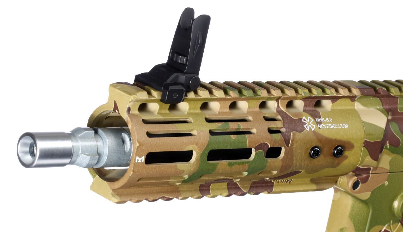 APS / EMG Noveske Space Invader 9mm Gen. 4 eSilver Edge SDU-MosFet 2.0 Vollmetall S-AEG 6mm BB Multicam Bild 6