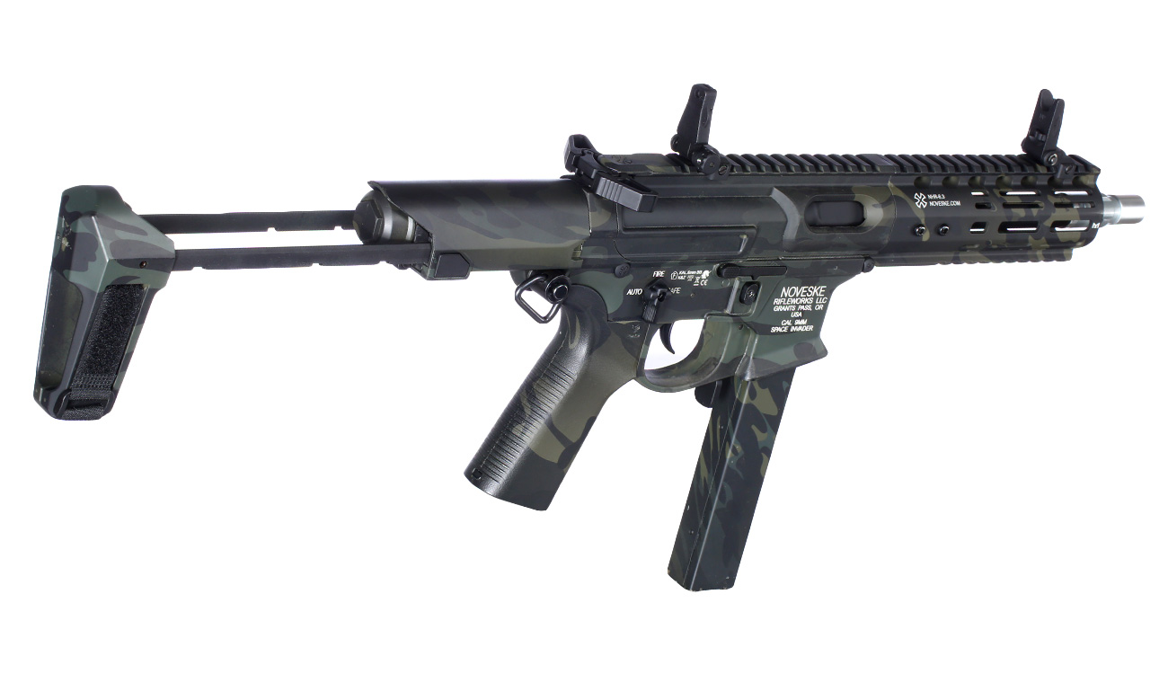 APS / EMG Noveske Space Invader 9mm Gen. 4 eSilver Edge SDU-MosFet 2.0 Vollmetall S-AEG 6mm BB Multicam Black Bild 3