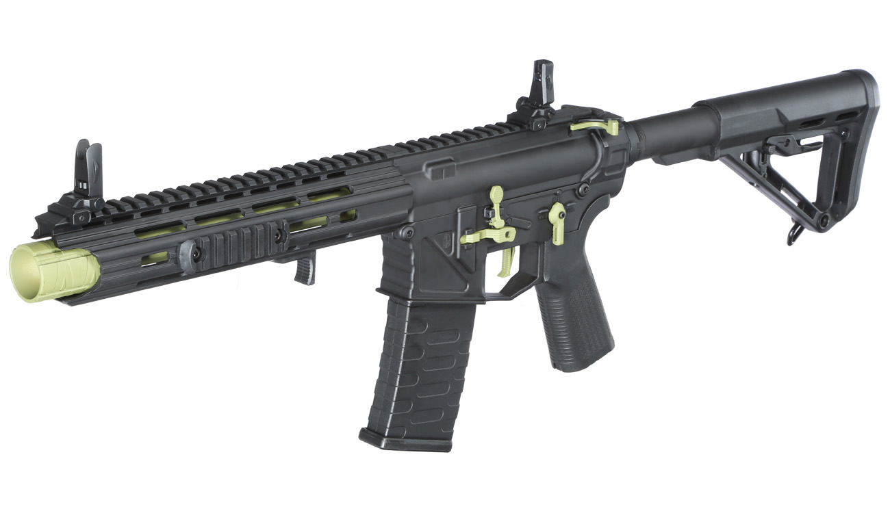 APS Patrol Rifle Phantom Green eSilver Edge SDU-MosFet 2.0 Vollmetall S-AEG 6mm BB schwarz / grn