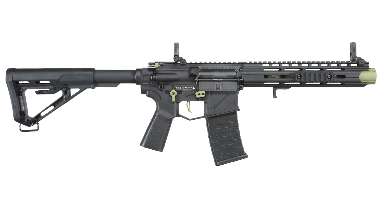 APS Patrol Rifle Phantom Green eSilver Edge SDU-MosFet 2.0 Vollmetall S-AEG 6mm BB schwarz / grün Bild 2