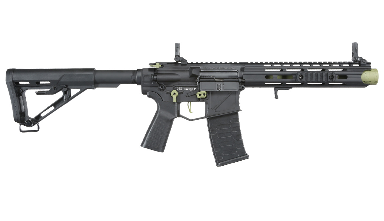 APS Patrol Rifle Phantom Green eSilver Edge SDU-MosFet 2.0 Vollmetall S-AEG 6mm BB schwarz / grn Bild 2