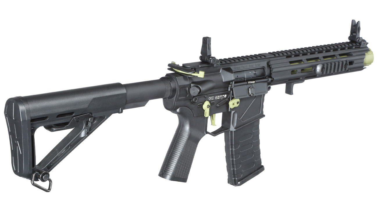 APS Patrol Rifle Phantom Green eSilver Edge SDU-MosFet 2.0 Vollmetall S-AEG 6mm BB schwarz / grn Bild 3