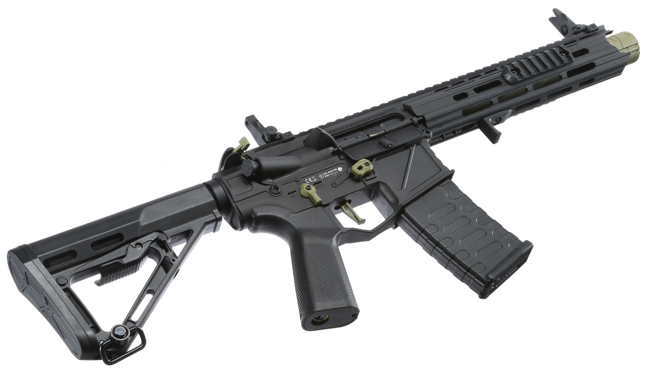 APS Patrol Rifle Phantom Green eSilver Edge SDU-MosFet 2.0 Vollmetall S-AEG 6mm BB schwarz / grn Bild 4