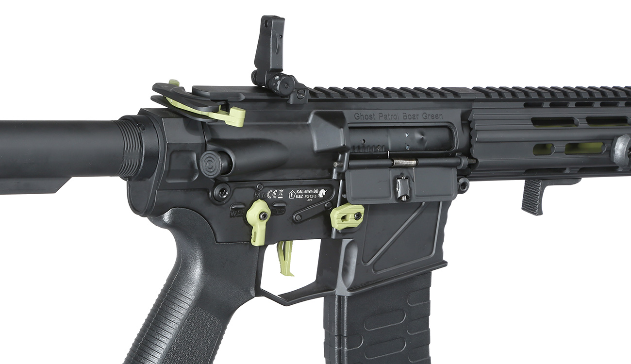 APS Patrol Rifle Phantom Green eSilver Edge SDU-MosFet 2.0 Vollmetall S-AEG 6mm BB schwarz / grün Bild 8