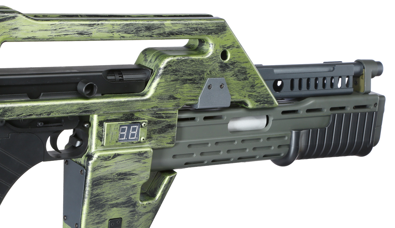 Snow Wolf M41-A Pulse Rifle S-AEG 6mm BB oliv - Battle Worn Edition Bild 8