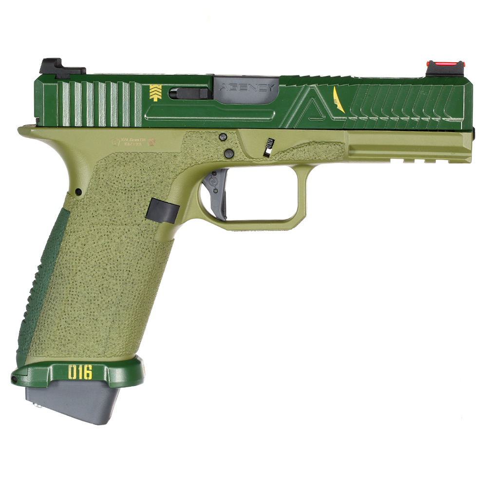 RWA Agency Arms EXA / G Zion mit Metallschlitten Gas-Blow-Back 6mm BB Cerakote ZKU-II Green Bild 3