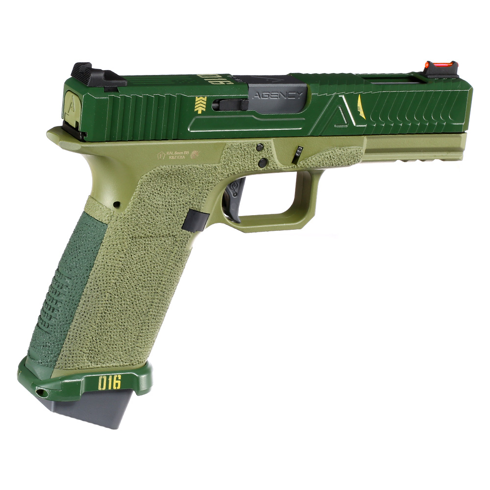 RWA Agency Arms EXA / G Zion mit Metallschlitten Gas-Blow-Back 6mm BB Cerakote ZKU-II Green Bild 4