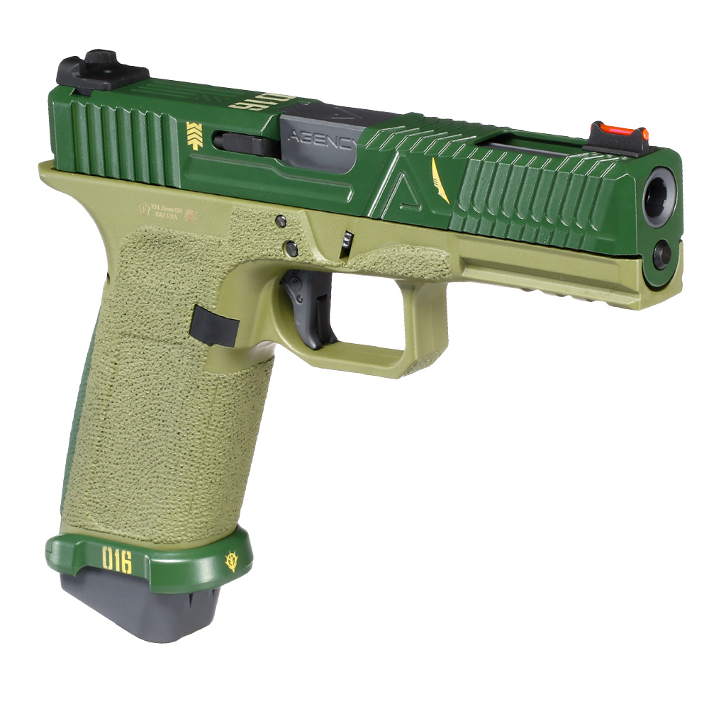 RWA Agency Arms EXA / G Zion mit Metallschlitten Gas-Blow-Back 6mm BB Cerakote ZKU-II Green Bild 7