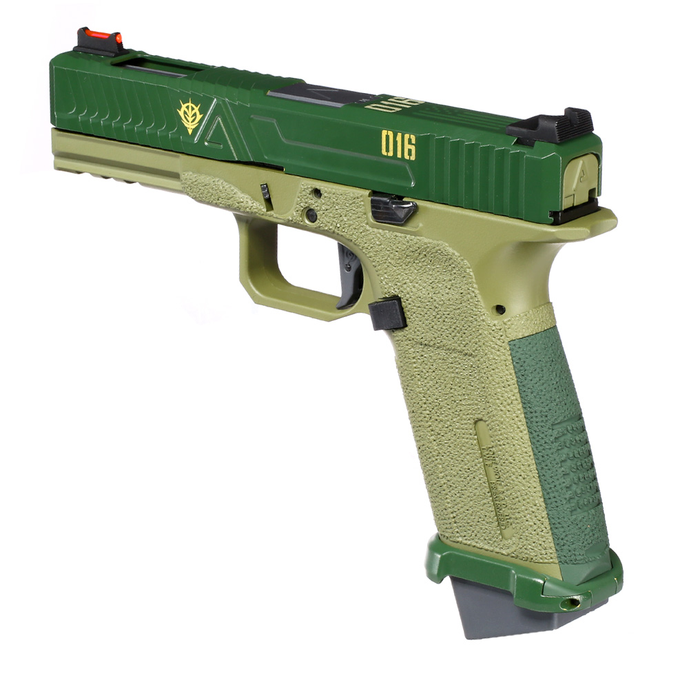 RWA Agency Arms EXA / G Zion mit Metallschlitten Gas-Blow-Back 6mm BB Cerakote ZKU-II Green Bild 8