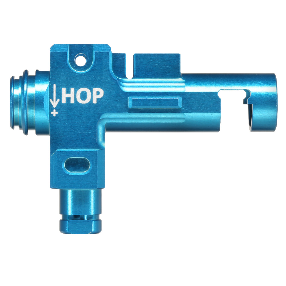 EMG / Retro Arms CNC Aluminium Hop-Up Chamber Drum-Type f. M4 / M16 AEG / S-AEG blau Bild 4