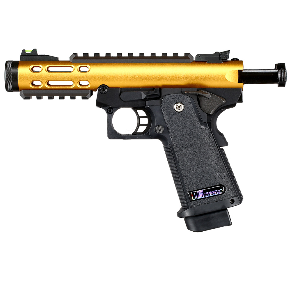 Wei-ETech Galaxy Hi-Capa 5.1 Type A R-Frame Metallschlitten GBB 6mm BB schwarz / gold Bild 2