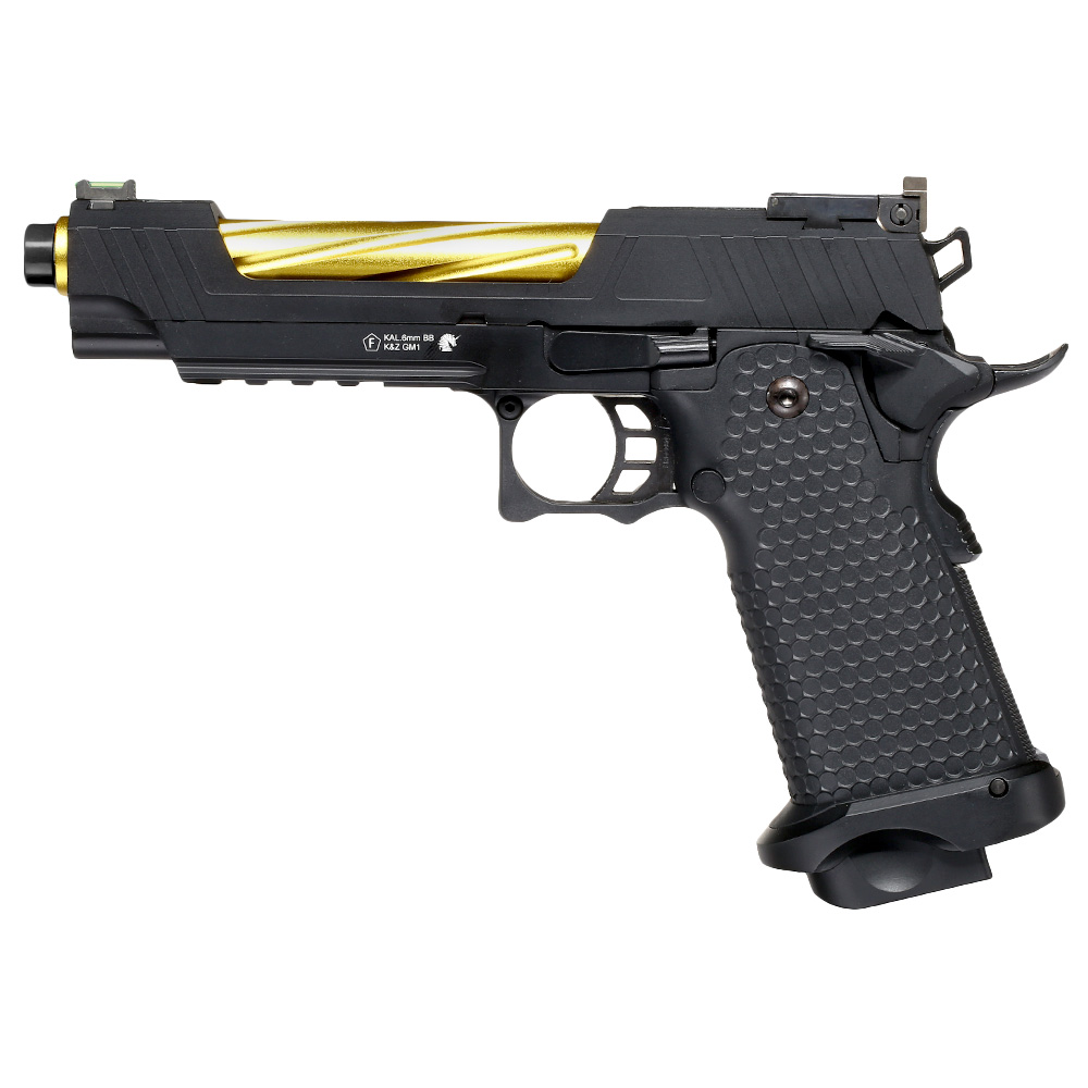 Jag Arms Hi-Capa 5.1 GMX 1.0 Vollmetall GBB 6mm BB schwarz / gold Bild 1