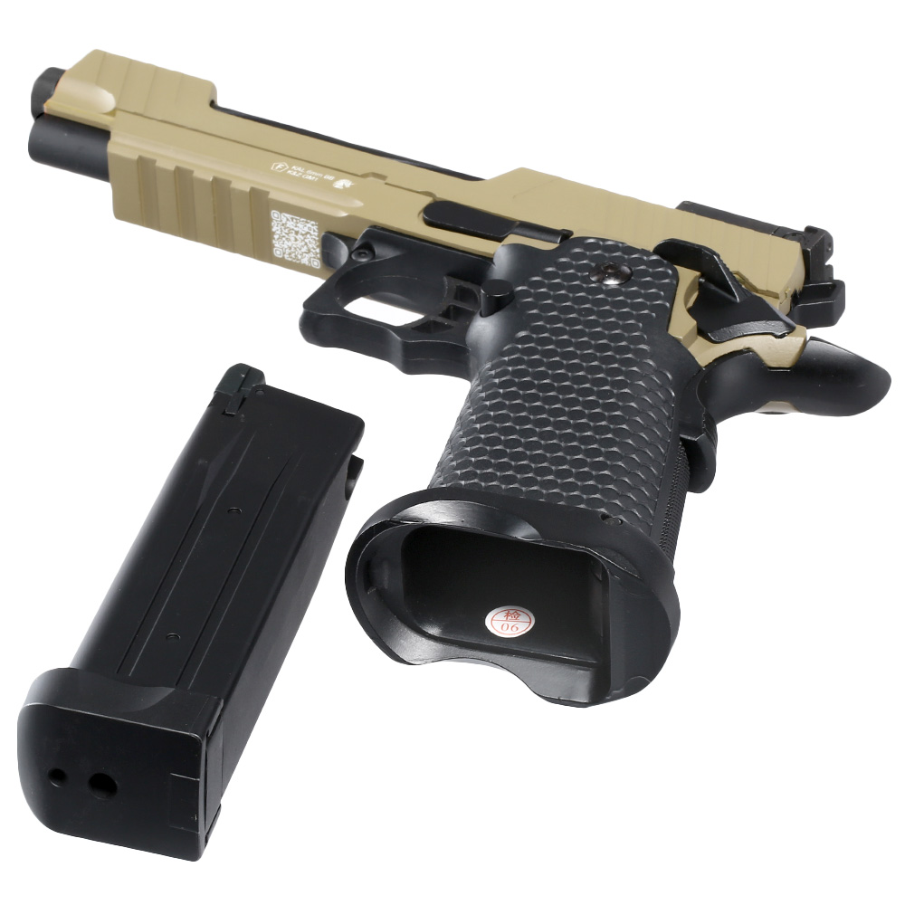 Jag Arms Hi-Capa 5.1 GMX 1.0 Vollmetall GBB 6mm BB tan / schwarz Bild 6