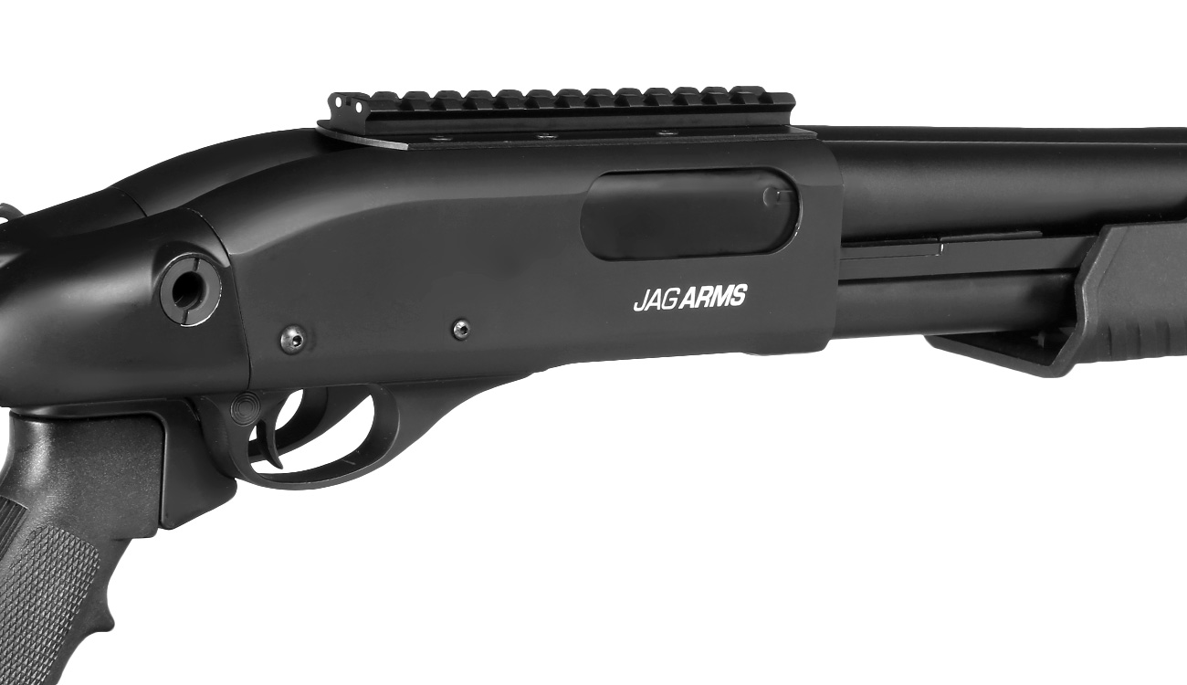 Jag Arms Scattergun BFG Double Barrel Pump Action Gas Shotgun 6mm BB schwarz Bild 10