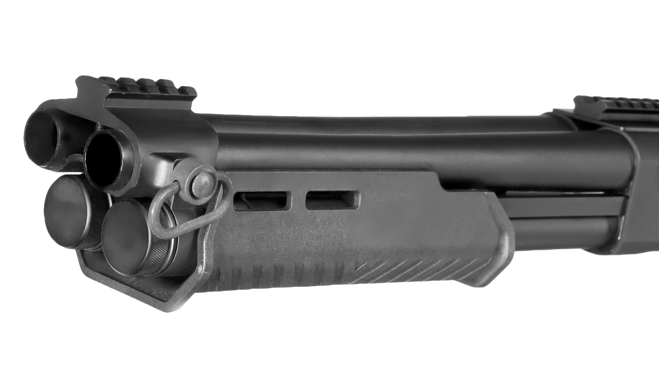 Jag Arms Scattergun BFG Double Barrel Pump Action Gas Shotgun 6mm BB schwarz Bild 8