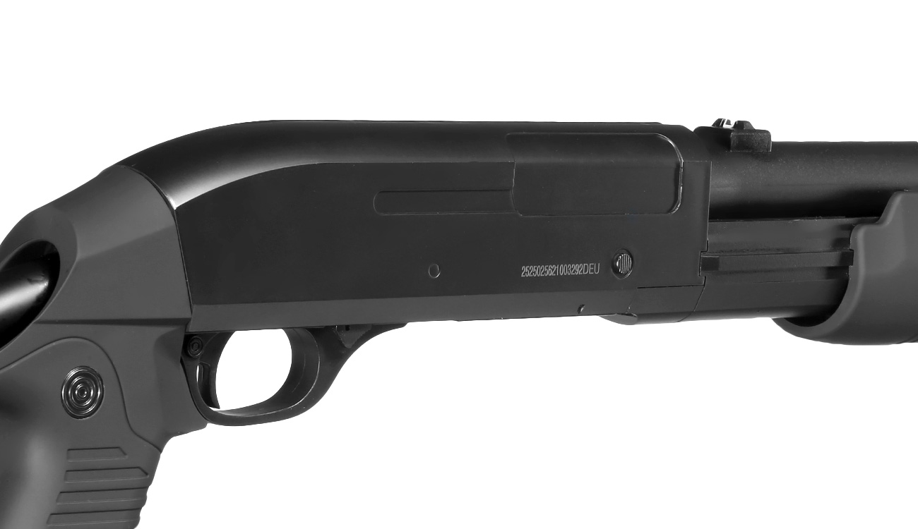 D.E. M56-C 3 Rounds Multi-Shot Pumpgun Shorty Flex-Stock Springer schwarz Bild 9