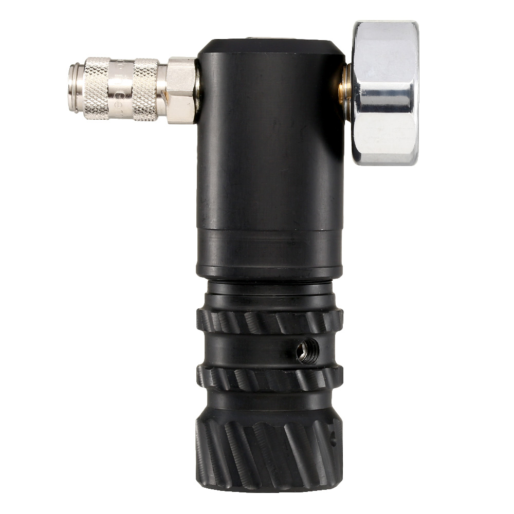 Mancraft HRR HPA Regulator m. seitlicher Micro QD 4mm Kupplung / Druckmanometer schwarz Bild 3